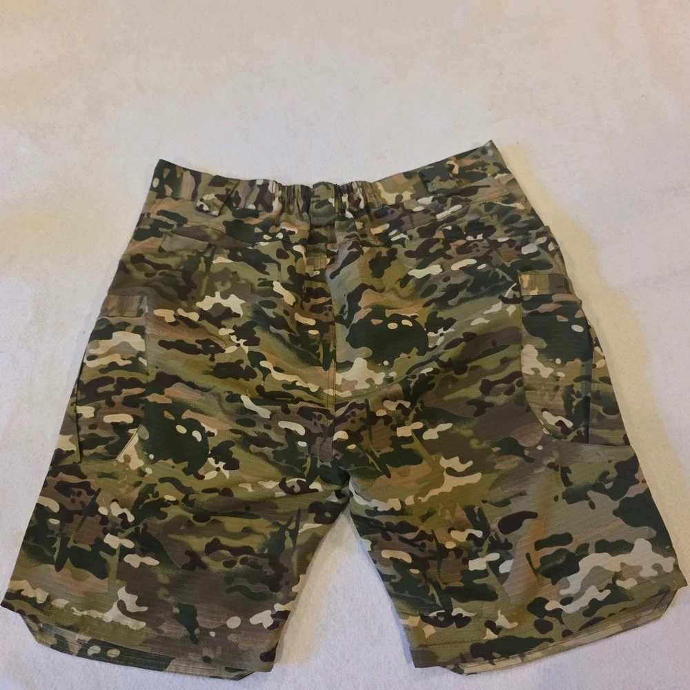 Outdoor Equipment Mens XXL Camo Tactical Cargo Shorts Ripstop Multicam New